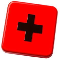 Obraz premium 빨간색 상자에 플러스표시(Mark a plus in the red box)