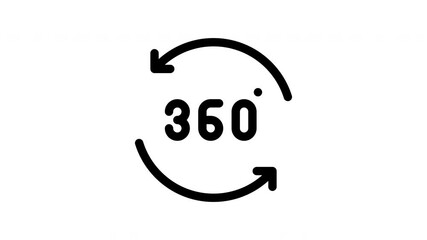 360 degrees animated icon