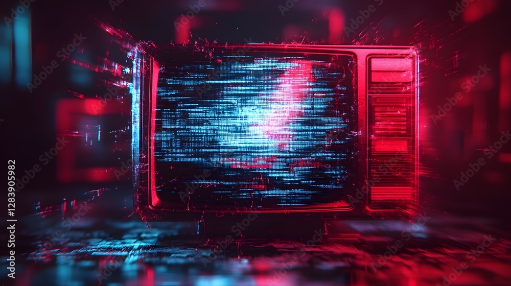 Leinwandbilder Futuristic neon tunnel abstract digital with glowing urban city environment  Sci fi inspired modern architectural design surreal and captivating 3D rendering with virtual reality visualization