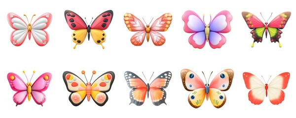 Colorful Butterflies in Nature Design