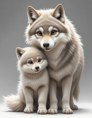 Obraz premium Wild Elegance: The Enchanting Wolf 