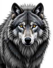 Fototapeta premium Wild Elegance: The Enchanting Wolf 