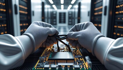 hand, manual equipment repair, electronic device, controller, repair, maintenance, illustration, server, computer, fix, science, technology, knowledge