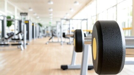 Fototapeta premium Gym Interior with Exercise Equipment