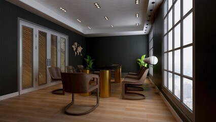 modern office meeting room for company logo mockup