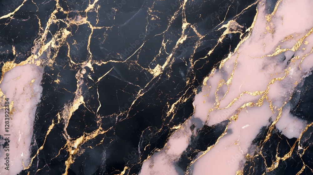Poster luxurious black and gold marble texture with elegant geometric patterns marble surface with a dramat