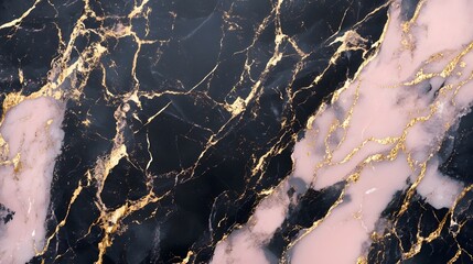 Fototapeta premium Luxurious Black and Gold Marble Texture with Elegant Geometric Patterns marble surface with a dramatic high end look perfect for interior design fashion and premium branding