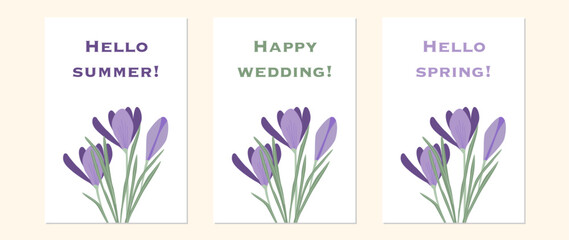 Vector illustration. Poster with flowers on a light background. Spring concept. Perfect for your design for various events.