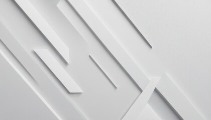 Abstract white background with texture pattern, layered geometric triangle shapes, white and grey glossy squares, abstract tech banner design.4