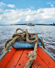Fototapeta premium rope on the dock