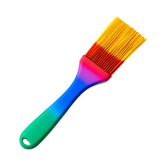 Vibrant Silicone Pastry Brush Isolated on Transparent Background
