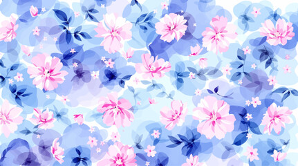 Watercolor white daisies with a yellow center on a white background. Background, pattern