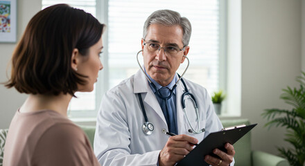 Fototapeta premium doctor talking to patient