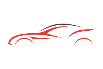 Minimalist Sports Car  Vector Modern Automotive Branding logo.