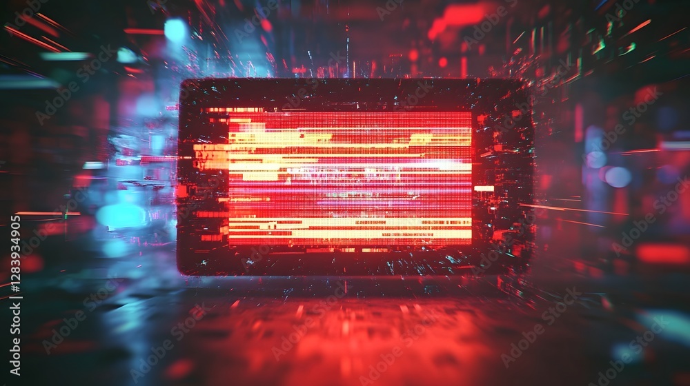 Poster Mesmerizing abstract background with a dazzling display of neon lights vivid colors and kinetic energy creating a futuristic and electrifying visual experience