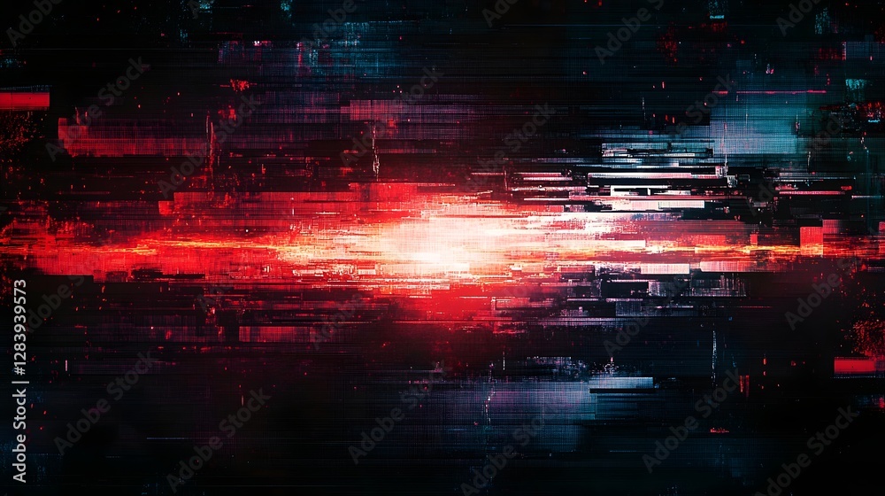 Leinwandbilder futuristic abstract digital composition featuring an explosive burst of radiant glowing cosmic energ