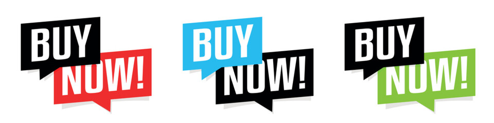 Buy now! on speech bubble