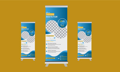 simple rollup banner design with vector file 
