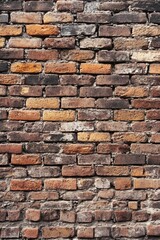 Fototapeta premium Brick wall background texture. Textured background of brick wall. Clinker brick. Wall from brick background. Grunge, wall pattern. Wallpaper bricks texture.