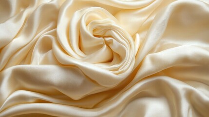 Fototapeta premium Luxurious white silk fabric flowing gracefully to create an elegantly soft and smooth appearance