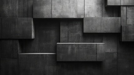 Elegant black and white wall with intriguing texture and patterns captured in monochrome shades