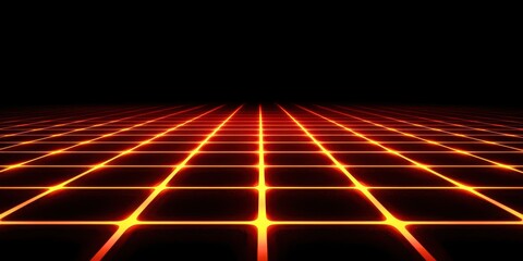 Black background with orange squares