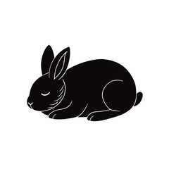 sleeping bunny vector illustration