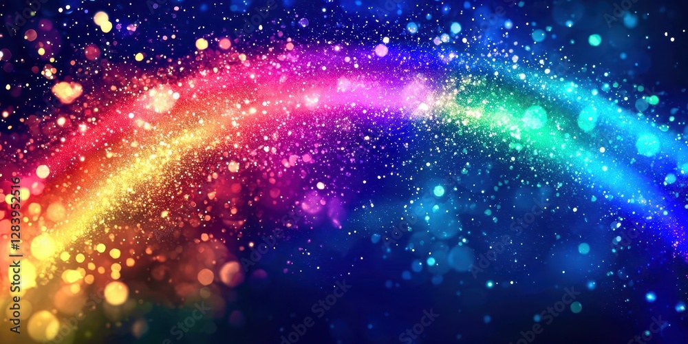 Canvas Prints rainbow with a lot of sparkles
