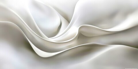 Obraz premium White fabric with a wave pattern