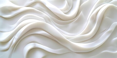 Obraz premium White fabric with a wave pattern