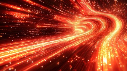 Obraz premium Abstract design featuring a red and yellow swirl pattern creating a dynamic and vivid visual effect