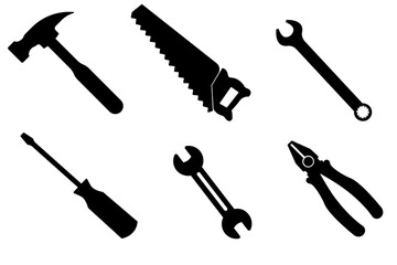Vector Tools collection of icon sets. Working tools.