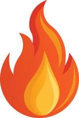 High quality vector fire flame clipart illustration design. Vector wildfire and red hot and yellow bonfire, animated flame. Spicy food symbol flat vector icon for apps and websites.