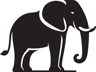 Elephant silhouette set collection isolated black on white background vector illustration
