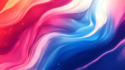 Fototapeta premium Colorful Abstract Fluid Waves with Shining Particle Decorations