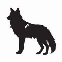 Fototapeta premium Arctic Wolf Silhouette Perched on Rocky Outcrop