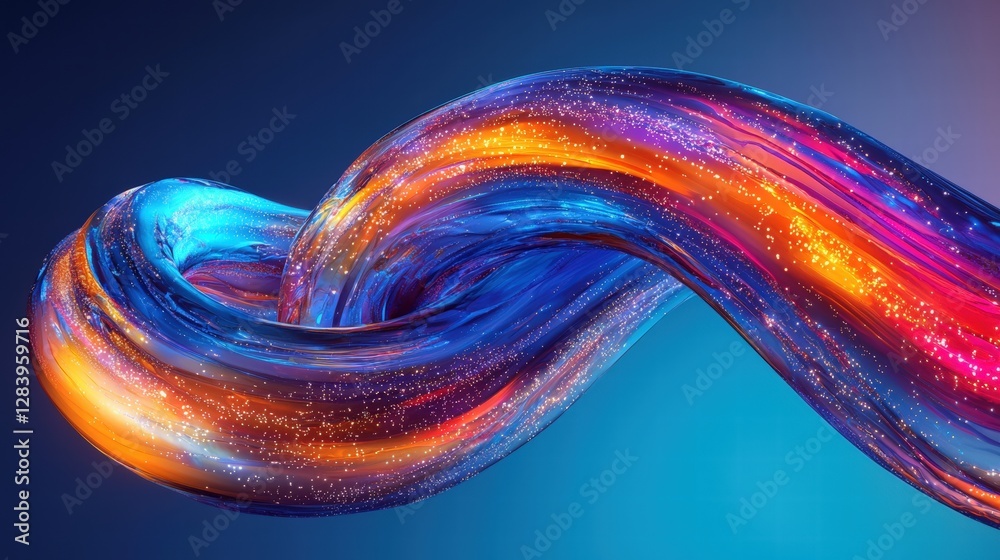 Poster vibrant and colorful wave of water creating a beautiful and dynamic visual scene for artistic use