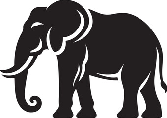 Elephant silhouette set collection isolated black on white background vector illustration
