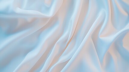Obraz premium Soft Light Blue Satin Fabric Background with Elegant Flowing Texture for Fashion and Design Projects