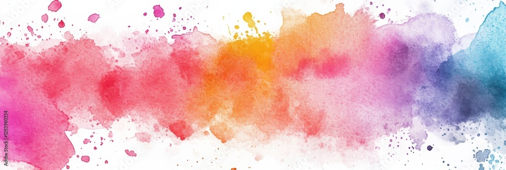 Poster colorful watercolor splash creating a vibrant and artistic background for creative projects and desi