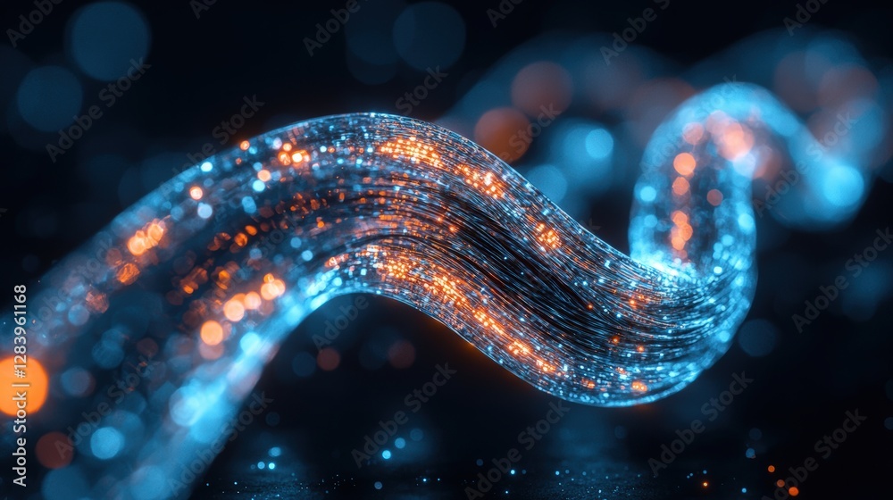 Poster mesmerizing wave of light captured in a fluid motion creating a beautiful display of color and energ