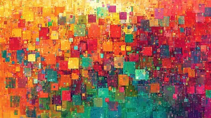 Fototapeta premium Vibrant colorful abstract background with dynamic shapes and patterns creating a visual spectacle