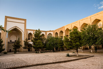 Inner courtyard of a madrassa in Bukhara
