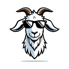 Cool Goat with Sunglasses