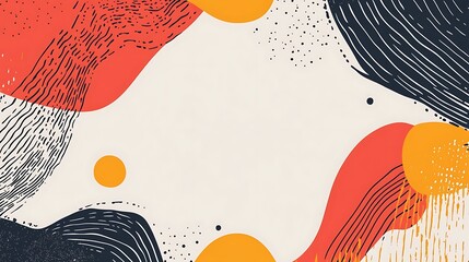 Abstract design with shapes lines and contrasting colors creates pattern