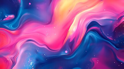 Vibrant abstract artwork with beautiful colors and swirling patterns