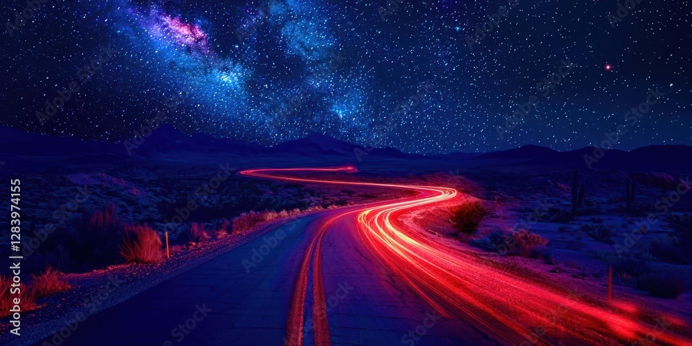 Canvas Prints road with a red line on it
