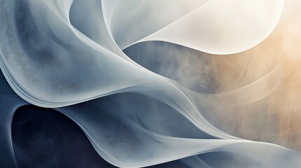 Abstract Swirling Lines With Elegant Soft Curves Represented