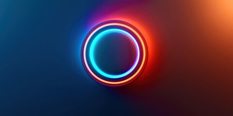 Glowing circle with red and blue lights