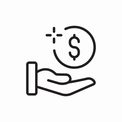 hand money icon vector sign